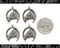 Antiqued Silver Plated Brass Horse Head in Horseshoe Charms - Set of Four - S-C217